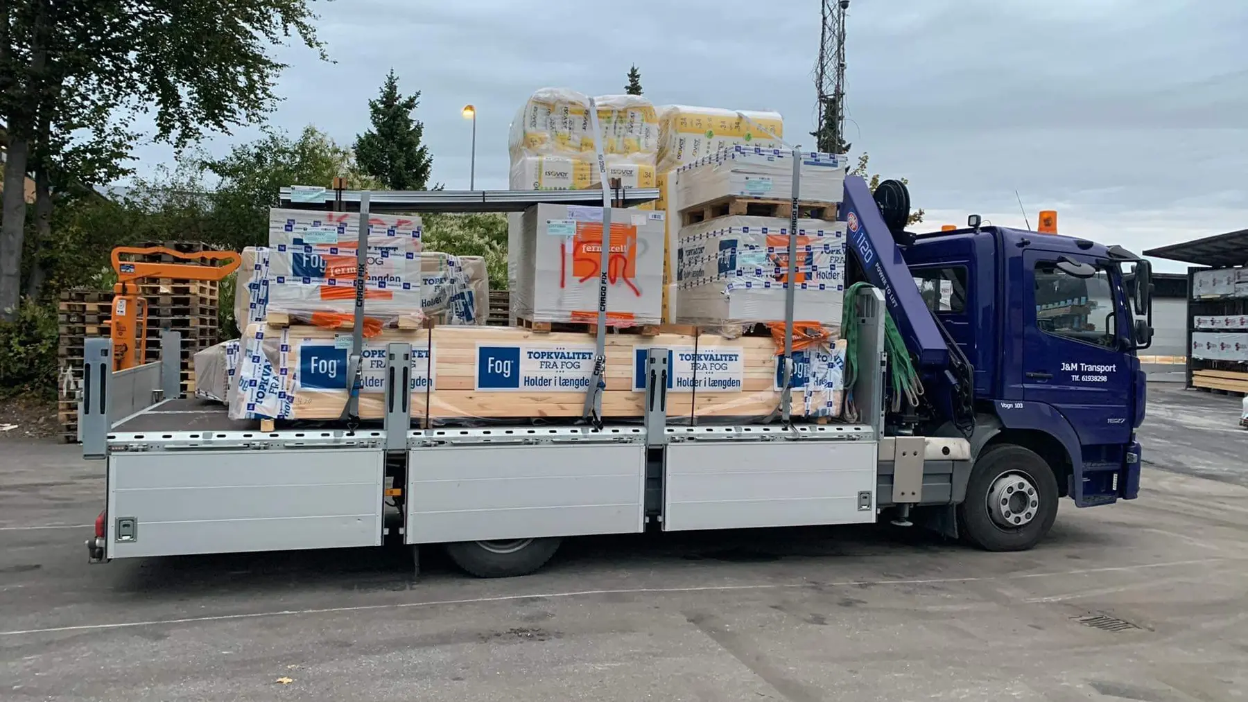 Byggematerialer pakket og klar